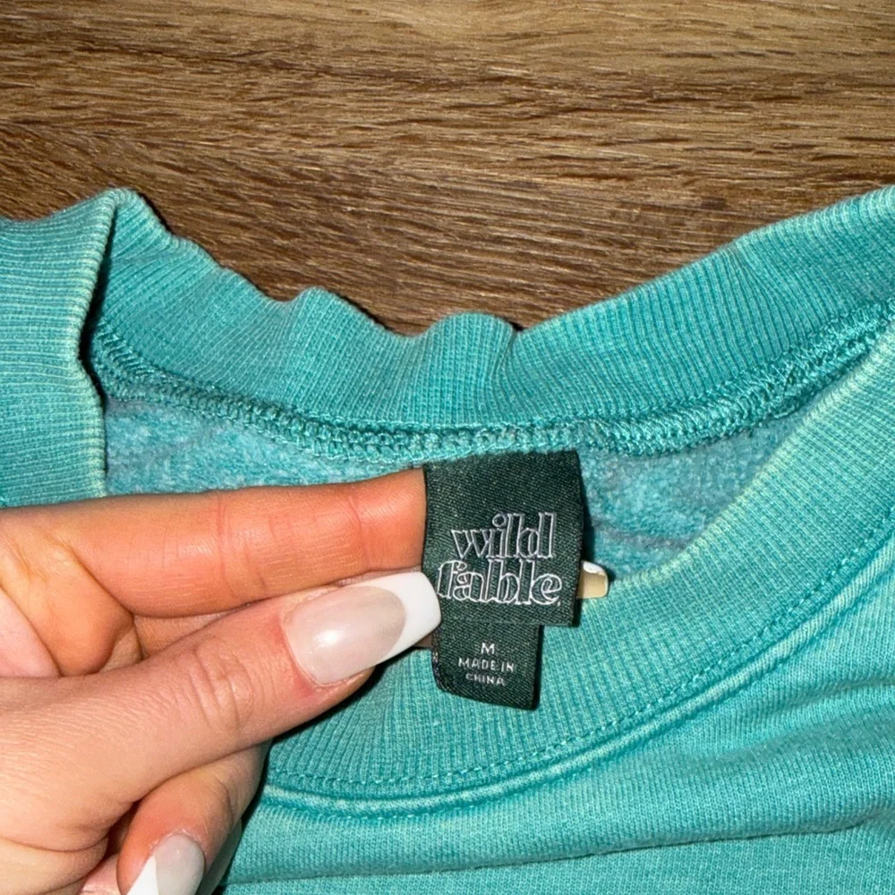 Wild Fable Teal Beach Vibes Crewneck Sweatshirt - Picture 3 of 7